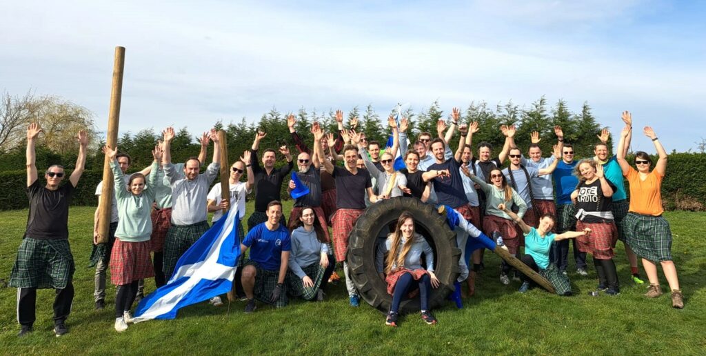 Photo de groupe des Highland Games