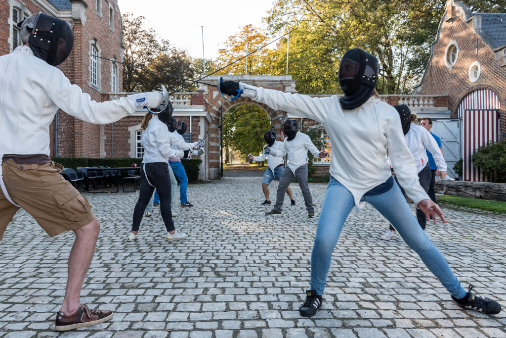 workshop schermen in een kasteel